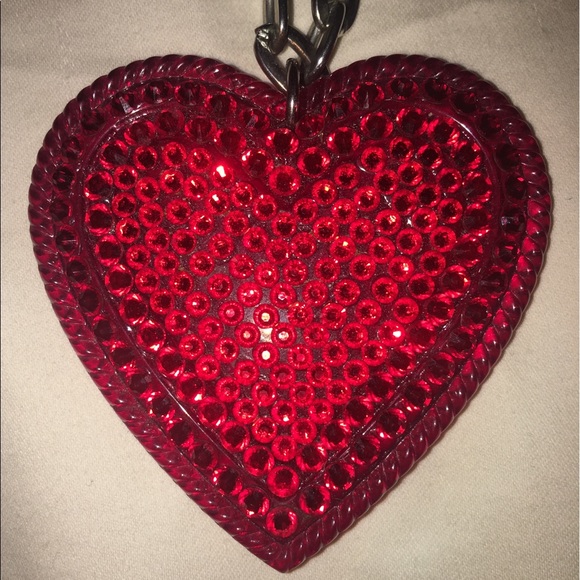 Tarina Tarantino Jewelry - Tarina Tarantino Ruby Pave Heart Necklace.